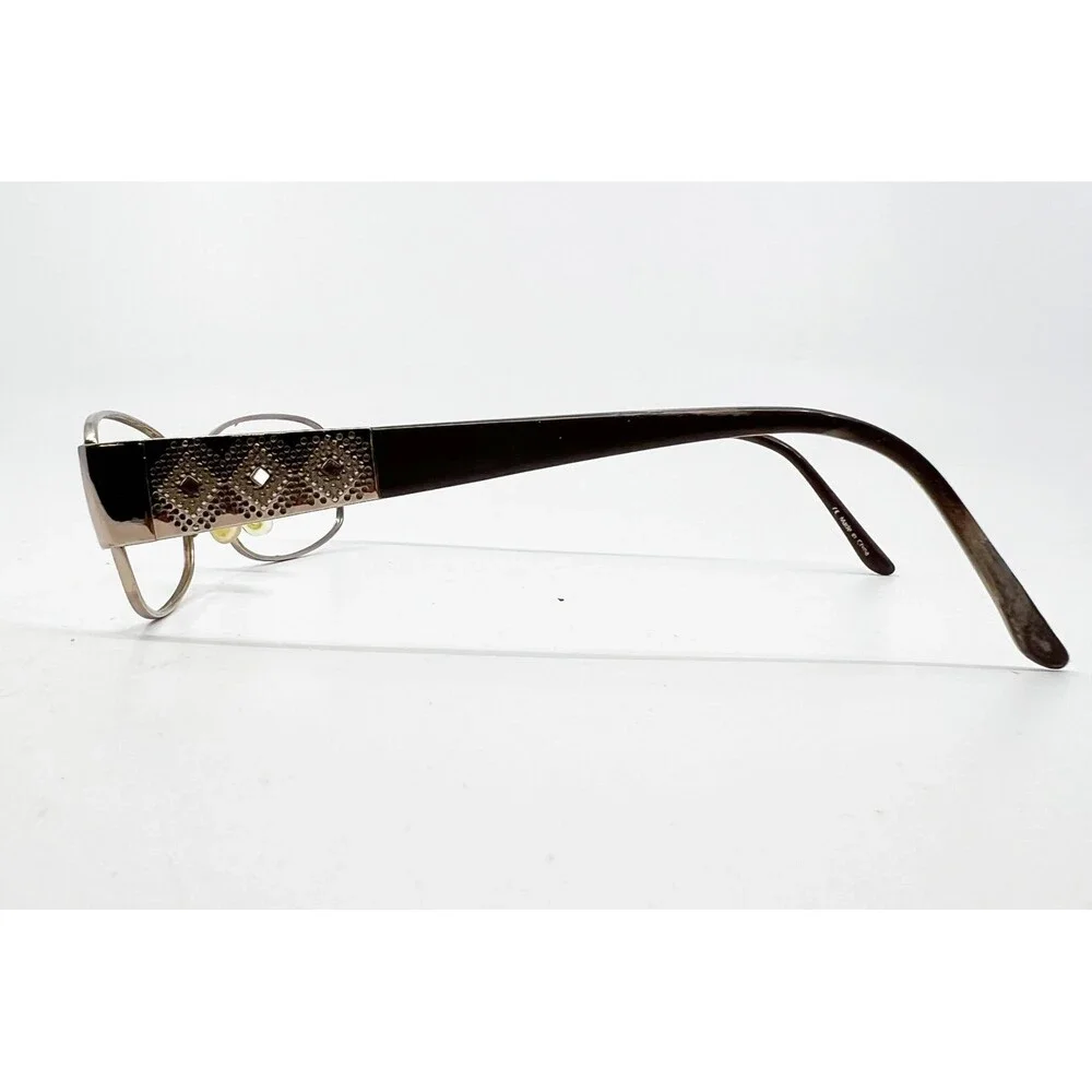 Wittnauer Hasina Eyeglass Frames Women Brown Rectangle Metal 53-17-135